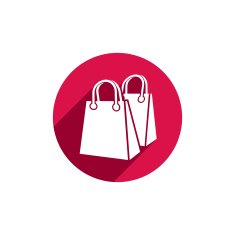 Shopping bag vector icon isolated N3