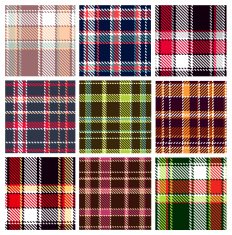 Seamless textured vector plaid pattern N4