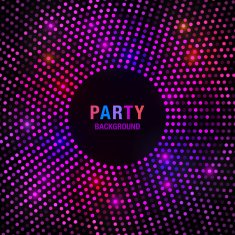 Abstract Circular Colorful Bright Glow Background