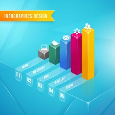 vector 3d bar chart