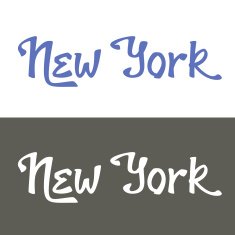 New York hand lettering N4