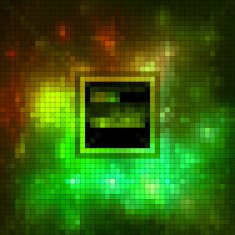 abstract green check technology pattern background N2