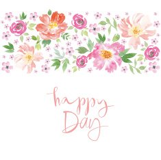 Watercolor spring flowers N4
