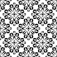 Seamless circle vintage flower pattern N39
