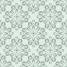 Seamless circle vintage flower pattern N40