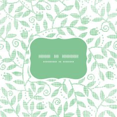 Leaves and swirls textile frame seamless pattern background