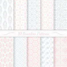 Set of ten seamless modern patterns N5