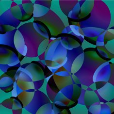 abstract blue round transparency pattern background