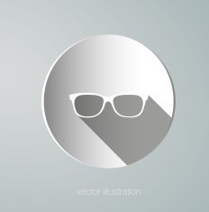 vector icon paper glasses