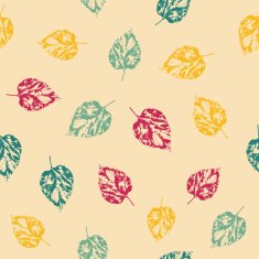 Pattern with leaves on bright background N2