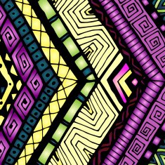 Ethnic background with geometric elements