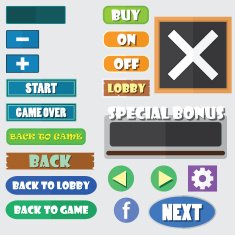 Simple game buttons