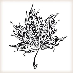 Abstract leaf decoration