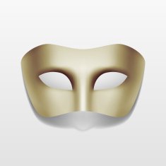 Vector Carnival Masquerade Party Mask Isolated on White N10