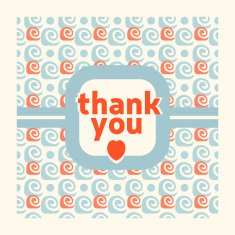 Thank you card design template N5