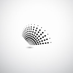 abstract black dots sign for design