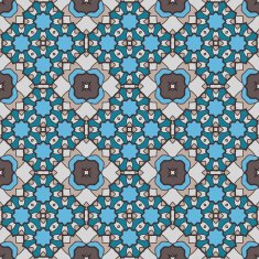 Seamless geometric mandala pattern abstract background N10