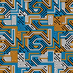 Abstract circuit board seamless pattern geometric vector backgr