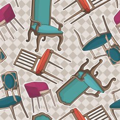 Vector Pattern With Armchairs N4 Free Image Download   2708201 