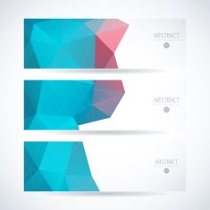 Abstract vector mosaic banners N131