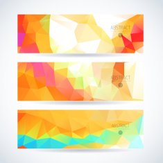 Abstract vector mosaic banners N137