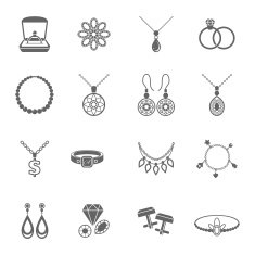 Jewelry icon black N2
