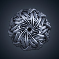 3d abstract microbiological organic shape virus macro N9
