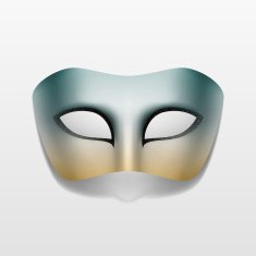 Vector Carnival Masquerade Party Mask Isolated on White N11
