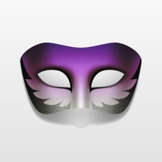 Vector Carnival Masquerade Party Mask Isolated on White N12