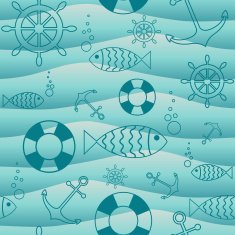 Seamless nautical pattern N36