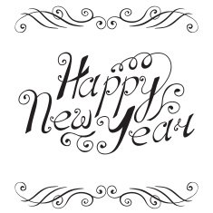 Happy new year hand lettering N3