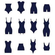Different types of women's waist corrective underwear