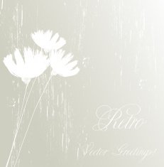 Flower retro grunge background
