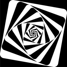 Black and white spiral tunnel Vector N2