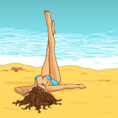 woman on the beach N12