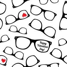 Hipster symbols Valentine's Day background N11