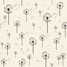 Dandelion Vector Seamless Pattern Modern Stylish Texture