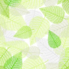 Vector seamless background with skeletons of leaves
