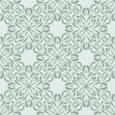 Seamless circle vintage flower pattern background N8