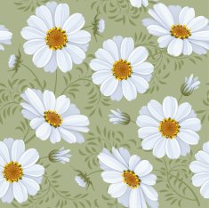 Floral seamless pattern - daisy N5