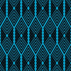 abstract black rhombus pattern with blue background