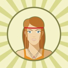 Single vector woman avatar N7
