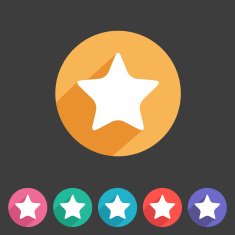 Flat game graphics icon star N2