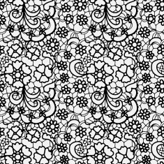 Lace seamless pattern with flowers N192