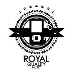 Vector royal quality music label