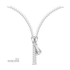 Vector realistic metall zipper illustration