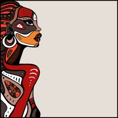 Profile of beautiful African woman N18