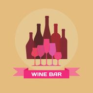 Wine Bottles and Glasses