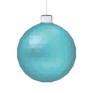 Turquoise triangle geometrical christmas ball