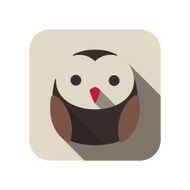 owl bird flat icon series N2